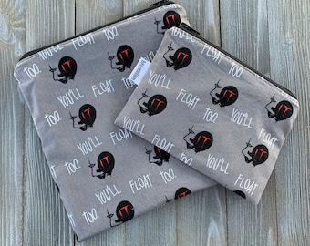 Reusable Sandwich Bag and Snack Bag Set of 2 Pennywise the Dancing Clown Made To Order