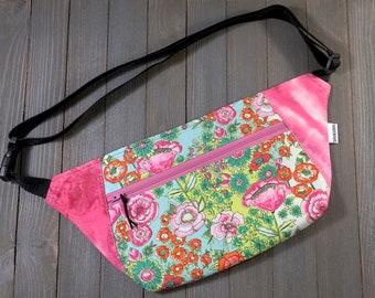 Fanny Pack Hip Bag Watercolor Floral Ready To Ship