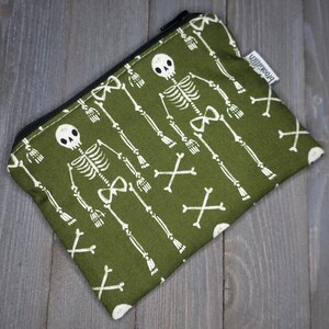 Reusable Snack Bag Makeup Bag Dog Treat Waterproof Skeleton Garden Ready to Ship image 3