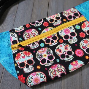 Fanny Pack Hip Bag Sugar Skulls Ready To Ship image 5