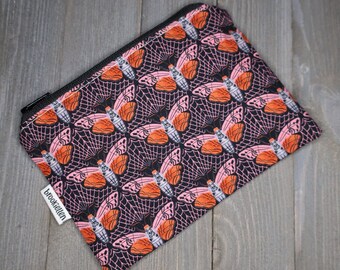 Reusable Snack Bag Makeup Bag Dog Treat Waterproof Deaths Head Moth Ready to Ship