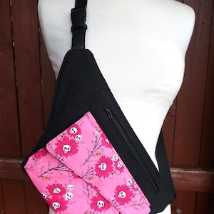 Hip Bag Spooky Skull Floral Ready To Ship