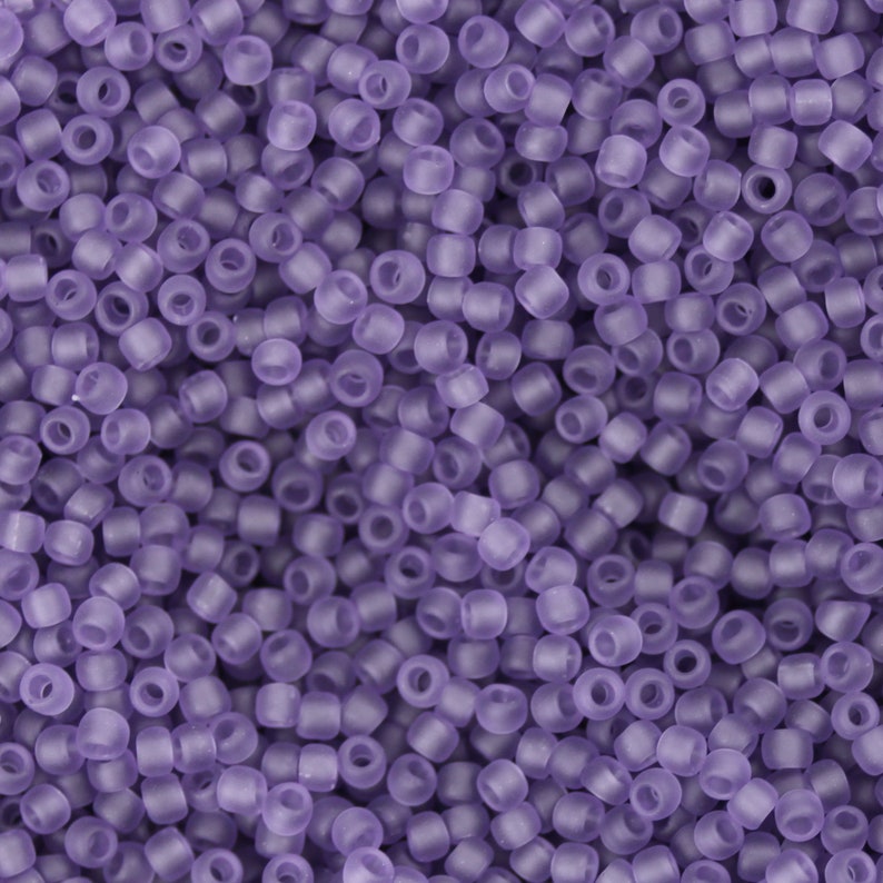 11/0 TOHO Round Glass Seed Beads Transparent Frosted Sugar Plum 10 grams TH002-R image 1