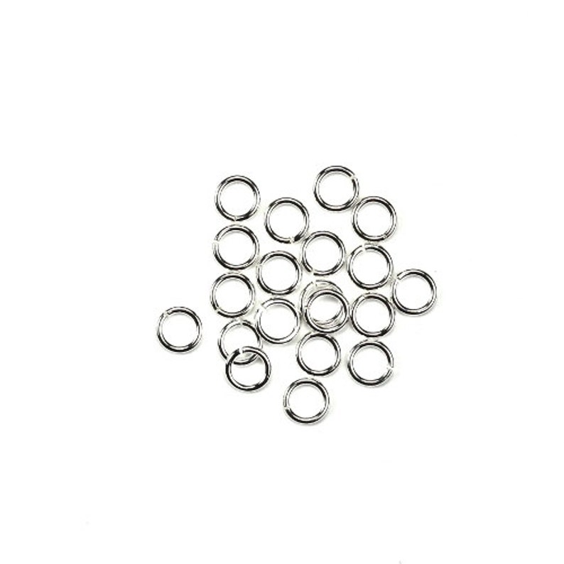 Sterling Silver Jump Rings Open Round 4mm 22 Gauge 10 FI608 image 1