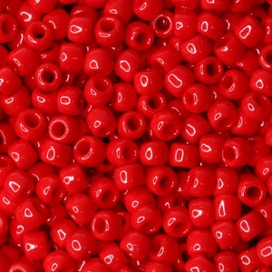 6/0 TOHO Round Glass Seed Beads Opaque Cherry (10 grams) TH023-R