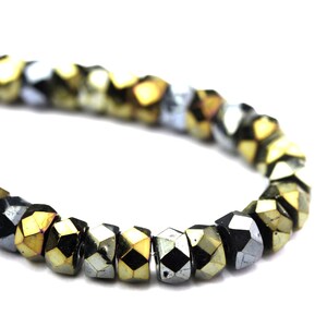 Czech Glass Beads Fire Polished Faceted Rondelle 6x3mm Iris Brown (50) CZF787