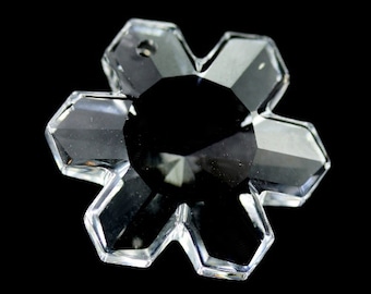 Vintage Swarovski Crystal Snowflake Pendant or Charm 20mm (1) VS074