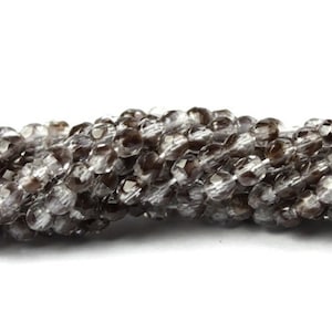 Czech Glass Beads Fire Polished Faceted Rounds 3mm Hurricane Glass Crystal Chestnut (50) CZF217