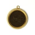 Settings 15mm Rope Edge Top Loop - Raw Brass (6) FI271
