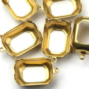 Prong Settings Octagon 18x13mm Open Back 1 Loop (6) FI687