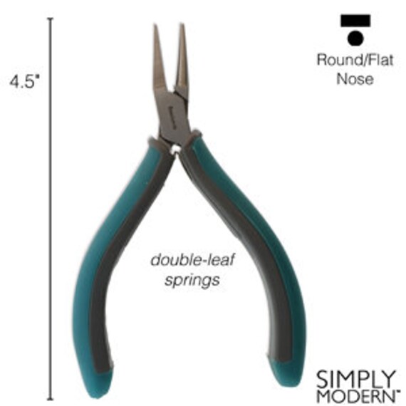 Lot De 3 Pinces Bijoux - Pince Bec Rond, Plate Et Coupante - Violet Rose Bleu - Outils Précision Artisanat