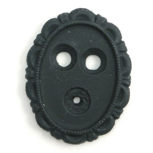 Plastic Decorative Setting 25/18mm Matte Black 2 FI181 image 1