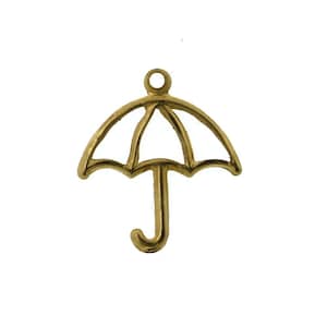 Charms Umbrella Raw Brass Jewelry Findings Pendant (6) CP331