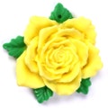 Resin Flower Cabochons 40mm Yellow and Green (2) PC293