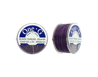 One-G Toho Beading Thread Nylon 50 yards 125 yards 250 yards - Purple