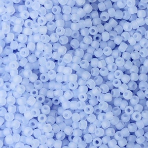 11/0 TOHO Round Glass Seed Beads Ceylon Frosted Glacier 10 grams TH070-R image 1