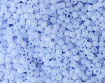 11/0 TOHO Round Glass Seed Beads Ceylon Frosted Glacier (10 grams) TH070-R