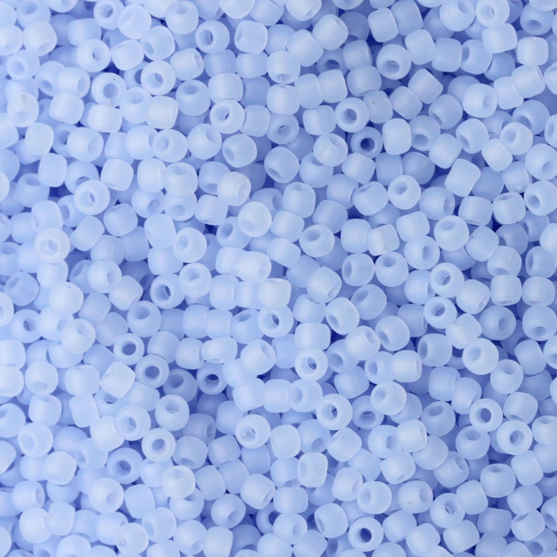 11/0 TOHO Round Glass Seed Beads Ceylon Frosted Glacier 10 grams TH070-R image 1