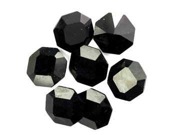 Vintage Swarovski Octagon Pointed Back Stone 14mm Jet Faceted Rhinestone Austriaco Negro (2) VGC458
