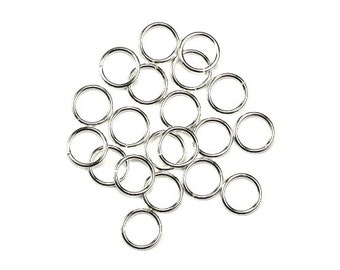 Sterling Silver Jump Rings Open Round 6mm 21 Gauge (10) FI607