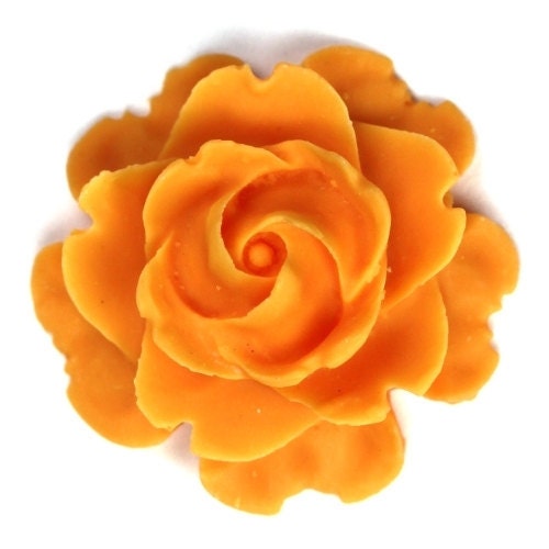 Plastic Flower Cabochons Matte Orange 23mm (2) PC278 - Etsy