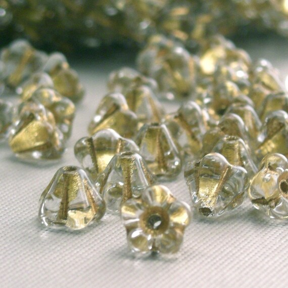 Tangerine 50 6 x 4mm Czech Glass Pearl Coated Drops