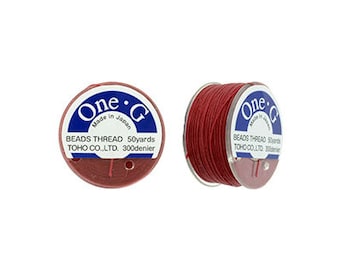 One-G Toho Beading Thread Nylon 50 yards 125 yards 250 yards - Red