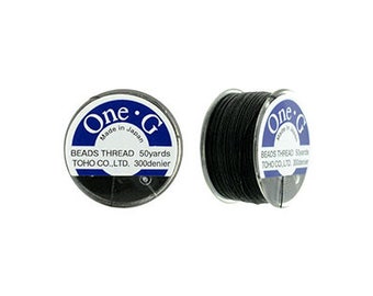 One-G Toho Beading Thread Nylon 50 yards 125 yards 250 yards - Black