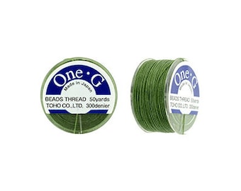 One-G Toho Beading Thread Nylon 50 yards 125 yards 250 yards - Green