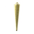 Charms Long Triangle Geometric Shape Raw Brass Pendant 33x12mm (6) CP135