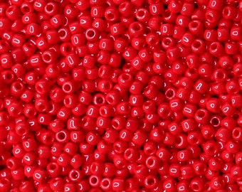 11/0 TOHO Round Glass Seed Beads Opaque Pepper Red (10 grams) TH084-R