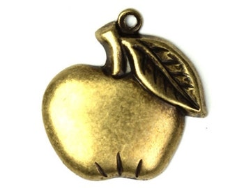 Apple Charms Medium - Brass Ox (3)