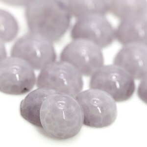 Vintage Cabochon Japanese Glass 7mm Medium Dome Lampwork Cabochon Cherry Brand Round Purple Matrix (8) VGC546