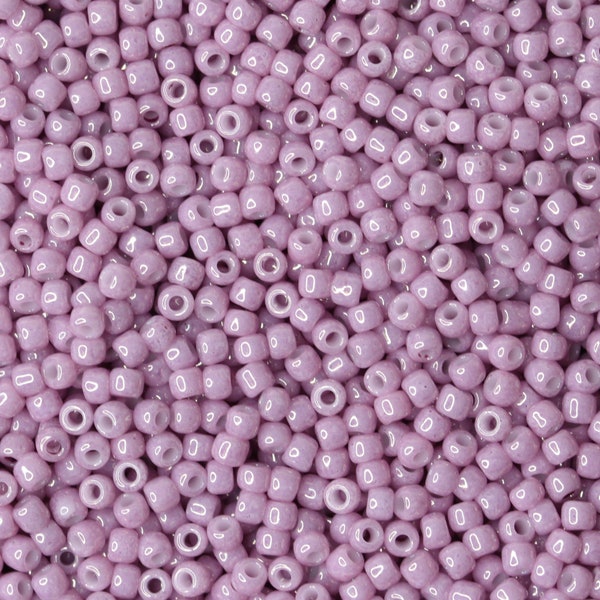 11/0 TOHO Round Glass Seed Beads Opaque Lustered Pale Mauve (10 grams) TH106-R