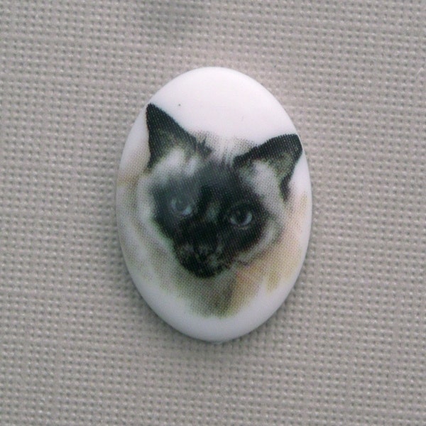 Plastic Cat Cameo 18x13mm Cat Cabochon Style 6 (1) IC006