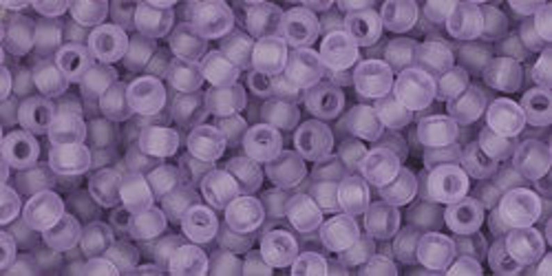 11/0 TOHO Round Glass Seed Beads Transparent Frosted Sugar Plum 10 grams TH002-R image 3