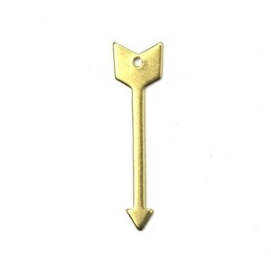 May include: A gold arrow charm with a hole at the top for attaching to jewelry or other crafts.