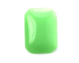 Vintage Glass Stones Pointed Back Octagon 25x18mm Green Opaque Made In Japan