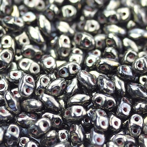Czech Glass MiniDuo 2 Hole Seed Beads Bronze Picasso (10 Grams) CZS054
