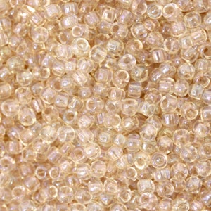 8/0 TOHO Round Glass Seed Beads Transparent Rainbow Peach 10 grams TH163-R image 2