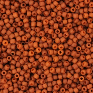 11/0 TOHO Round Glass Seed Beads Semi Glazed Orange (10 grams) TH097-R