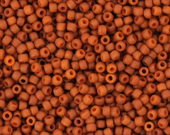 11/0 TOHO Round Glass Seed Beads Semi Glazed Orange (10 grams) TH097-R