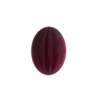 Glass Cabochons Fancy Ribbed Melon 18x13mm Amethyst (1) GC108