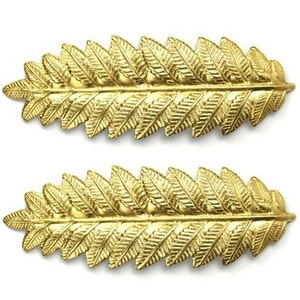 Leaf Spray Stamping X-Large 84x29mm - Raw Brass (1) FI288