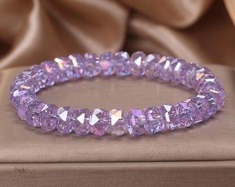 Classic Crystal Beaded Bracelet For Women: Girls Adjustable Beads Bracelet