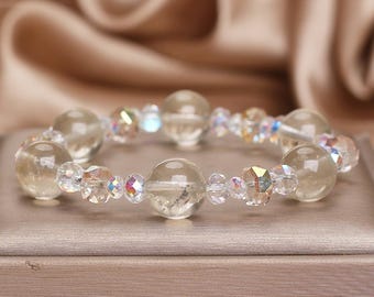 Women's Crystal Beaded Bracelet: Girls Adjustable Beads Bracelet