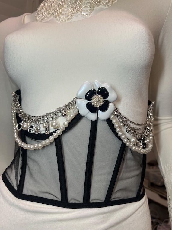 Multi-chain Layered Camellia Fashion Belt - Etsy display picture 1