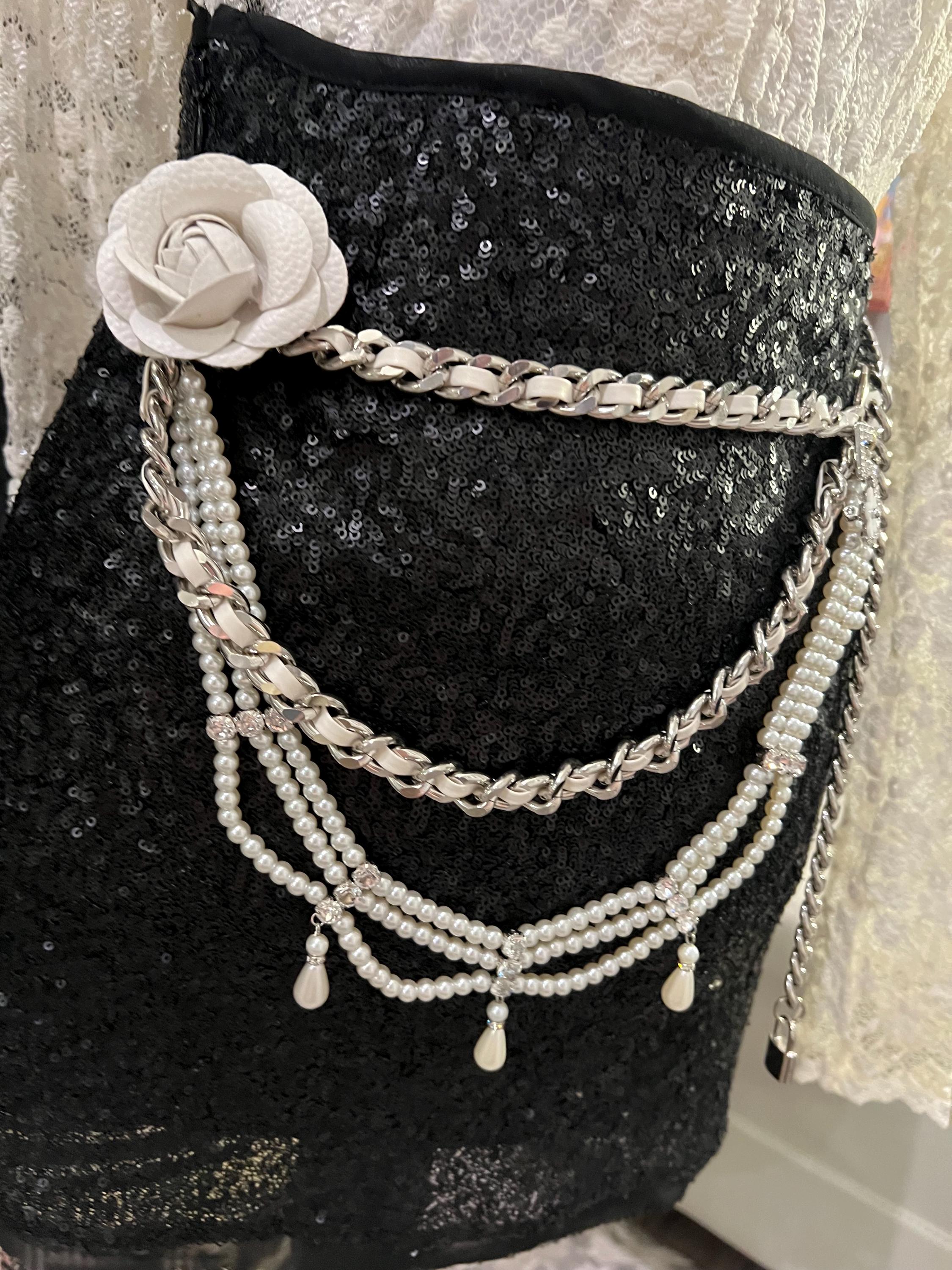 Multi-chain Layered Camellia Fashion Belt - Etsy display picture 1