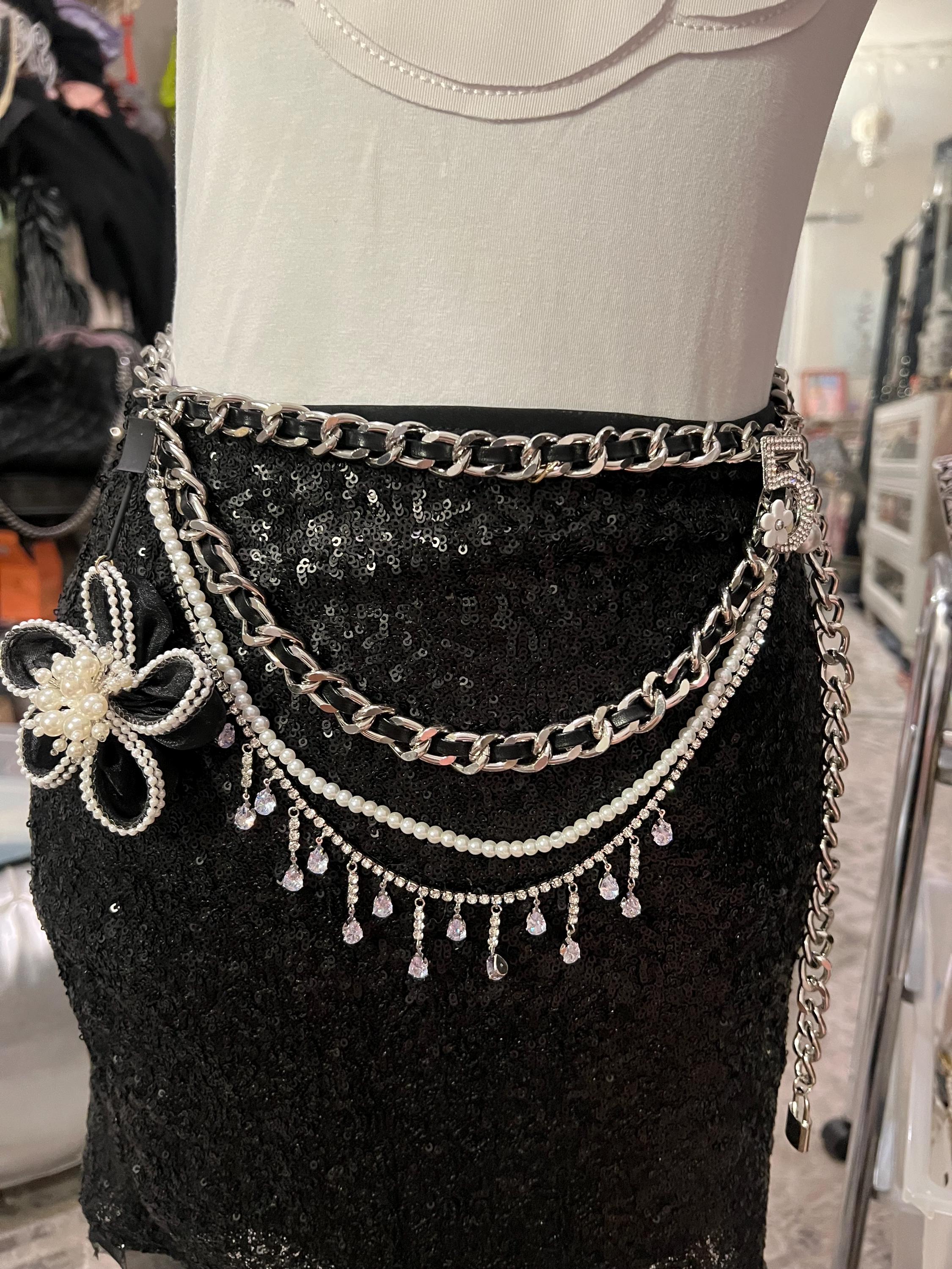 Multi-chain Layered Camellia Fashion Belt - Etsy