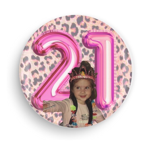 Custom Birthday Button - Balloon Birthday Button